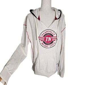 Premium 51 Nashville Music City TN Hoodie Sweatshirt Oatmeal Color Red Size XL
